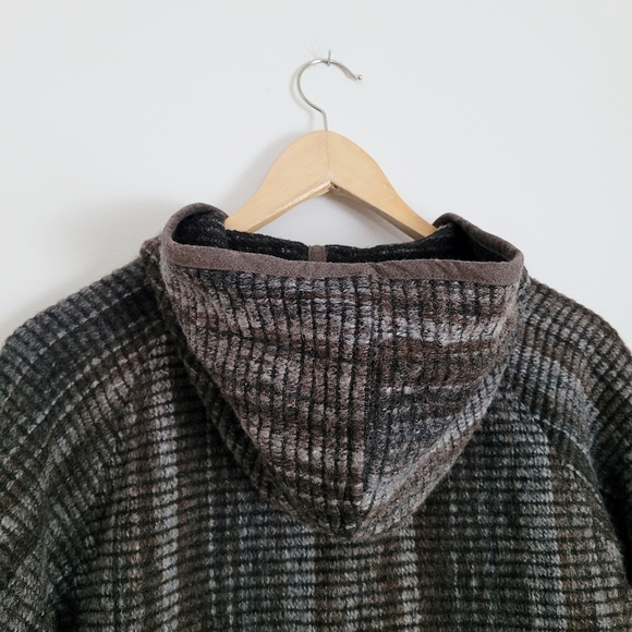 Sitka | Raw Cotton Brown Striped Toggle Front Jacket - M - Picture 11 of 14